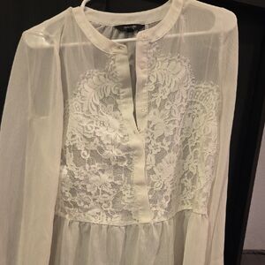 Simply Vera Vera Wang White Lace Long Sleeve Dress